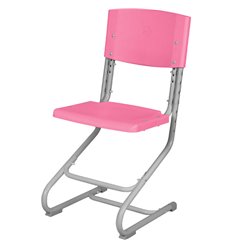 Растущий детский стул Дэми СУТ.01 (02) пластик розовый, ножки серые фото 1
