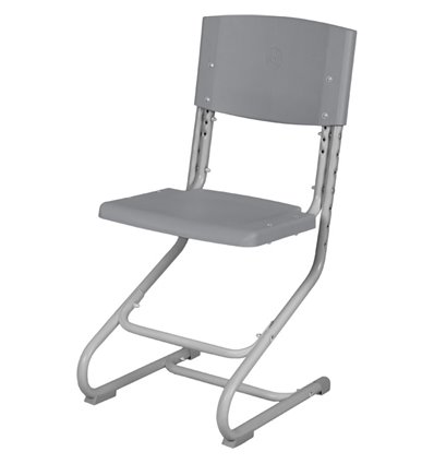 Растущий детский стул Дэми СУТ.01 (02) пластик серый, ножки серые