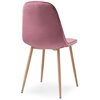 Capri pink/wood розовый велюр, ножки металл цвет дерево фото 4