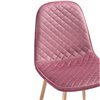 Capri pink/wood розовый велюр, ножки металл цвет дерево фото 5