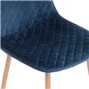 Capri dark blue/wood темно-синий велюр, ножки металл цвет дерево фото 6