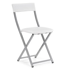 Офисный стул Elevis белый полимер/светлый мусс, белая экокожа, ножки серые фото 1