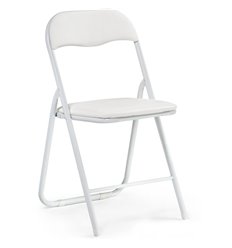 Офисный стул Fold 1 складной white/white белая экокожа, ножки белые фото 1