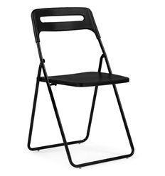 Офисный стул Fold складной black черный пластик, ножки черные фото 1