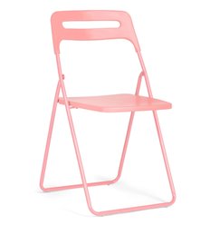 Офисный стул Fold складной pink розовый пластик, ножки розовые фото 1
