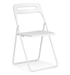 Офисный стул Fold складной white белый пластик, ножки белые фото 1