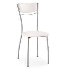 Офисный стул Goki белый полимер/светлый мусс, белая экокожа, ножки серые фото 1