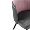 Penelopa dark gray/pink/black/gold темно-серый/розовый велюр, ножки черные с золотым фото 6