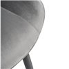 Seda light gray светло-серый велюр, ножки черные фото 8