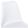 Tulip white/white, белый пластик, сиденье экокожа, механизм вращения фото 6