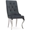 Viki dark grey/steel темно-серый велюр, ножки хром фото 2