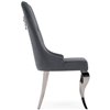 Viki dark grey/steel темно-серый велюр, ножки хром фото 3