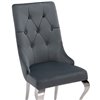 Viki dark grey/steel темно-серый велюр, ножки хром фото 6