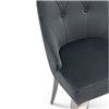 Viki dark grey/steel темно-серый велюр, ножки хром фото 7