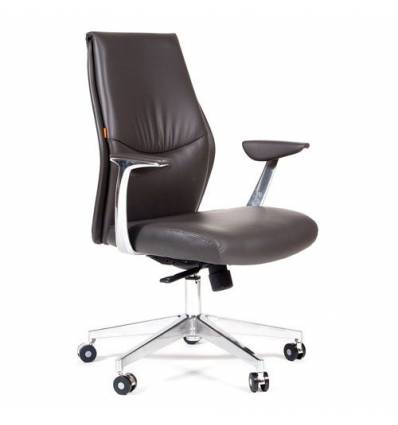 Кресло CHAIRMAN Vista M для руководителя, кожа темно-серая