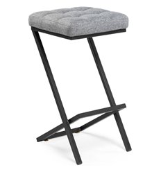Полубарный стул Амаури графит/черный матовый, рогожка, ножки металл фото 1