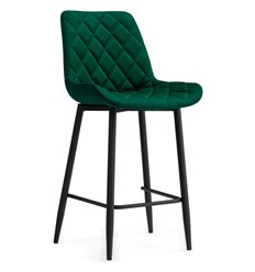 Полубарный стул Баодин Б/К зеленый велюр, ножки черные фото 1
