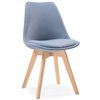 Bonuss blue/wood, голубой пластик, сиденье велюр, ножки дерево фото 1