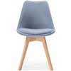 Bonuss blue/wood, голубой пластик, сиденье велюр, ножки дерево фото 2