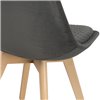 Bonuss dark gray/wood, серый пластик, сиденье велюр, ножки дерево фото 6