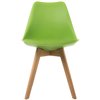 Bonuss green, зеленый пластик, сиденье экокожа, ножки дерево фото 2