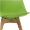 Bonuss green, зеленый пластик, сиденье экокожа, ножки дерево фото 3