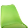 Bonuss green, зеленый пластик, сиденье экокожа, ножки дерево фото 4