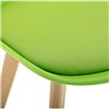 Bonuss green, зеленый пластик, сиденье экокожа, ножки дерево фото 5