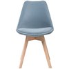 Bonuss light blue/wood, голубой пластик, сиденье велюр, ножки дерево фото 2