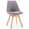 Bonuss light gray/wood, серый пластик, сиденье велюр, ножки дерево фото 1