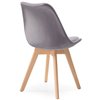 Bonuss light gray/wood, серый пластик, сиденье велюр, ножки дерево фото 4