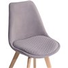 Bonuss light gray/wood, серый пластик, сиденье велюр, ножки дерево фото 5