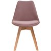 Bonuss light purple/wood, розовый пластик, сиденье велюр, ножки дерево фото 2