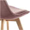 Bonuss light purple/wood, розовый пластик, сиденье велюр, ножки дерево фото 5