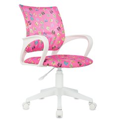 Офисное кресло Бюрократ BUROKIDS 1 W-FLIPFLO, белый пластик, цвет розовый сланцы фото 1