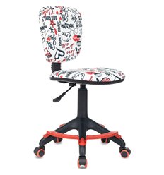 Кресло для руководителя Бюрократ CH-204-F/REDLIPS, ткань, цвет мультиколор красные губы фото 1
