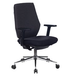 Кресло для руководителя Бюрократ CH-545SL/1D/417-G, хром, ткань, цвет серый фото 1