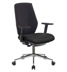 Кресло для руководителя Бюрократ CH-545SL/1D/418-BL, хром, ткань, цвет черный фото 1