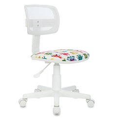 Офисное кресло Бюрократ CH-W299/WH/MONSTER, сетка/ткань, цвет белый/мультиколор монстры фото 1