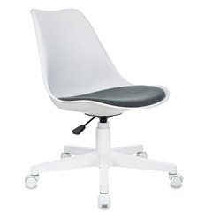Компьютерное кресло Бюрократ CH-W333/ALFA44, пластик/ткань, цвет белый/серый фото 1