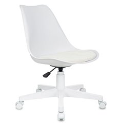 Кресло для руководителя Бюрократ CH-W333/VELV20, пластик/ткань, цвет белый/молочный фото 1