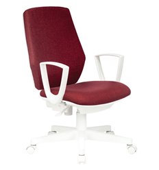 Офисное кресло Бюрократ CH-W545/RED, белый пластик, цвет красный фото 1