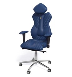 Кресло для руководителя Royal, экокожа, цвет синий, прошивка DESIGN фото 1
