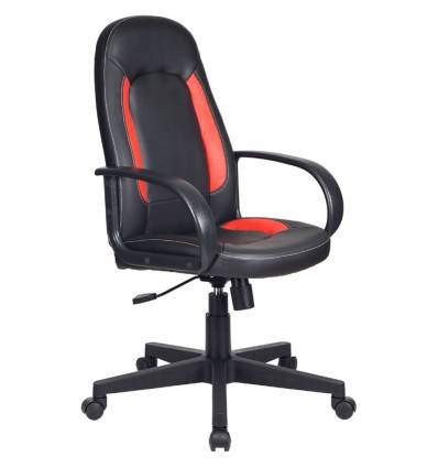 Кресло Бюрократ CH-826/B+R для руководителя, цвет черный/красный