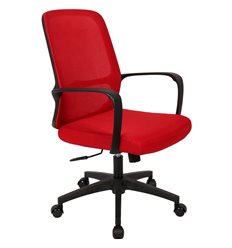 Офисное кресло EVERPROF Bamboo, сетка/ткань, цвет красный фото 1