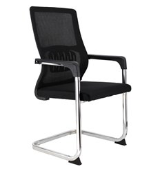 Кресло для посетителя EVERPROF EP-510, сетка/ткань, цвет черный фото 1
