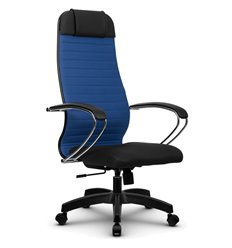 Кресло для руководителя Метта B 1b 21/К131 (Комплект 23) синий, ткань, крестовина пластик фото 1