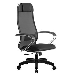 Кресло Метта Комплект 15 черный для руководителя, сетка/ткань