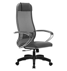Кресло Метта Комплект 5.1 черный для руководителя, сетка/NewLeather