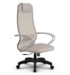Кресло для руководителя Метта B 1m 5/ K116 (Комплект 5) светло-бежевый, сетка/MPES, крестовина пластик фото 1